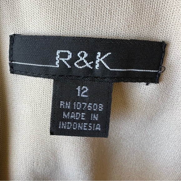 R&K Women’s Dress Black/Nude Size 12 NWT - Picture 9 of 11